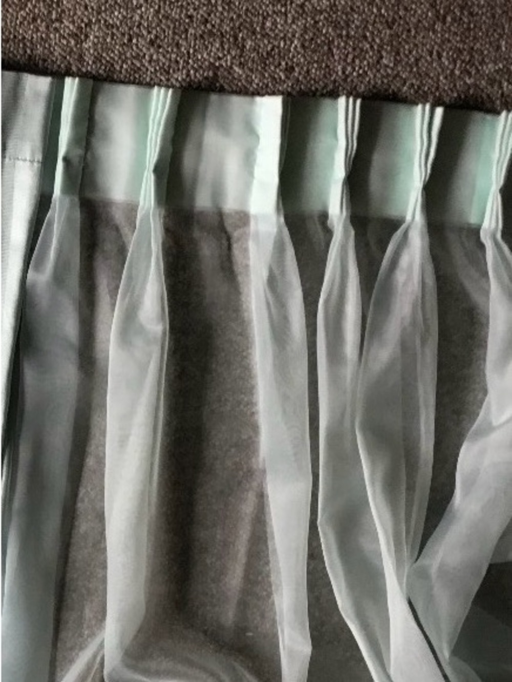 Custom Sheer Curtains Set of 2 53x87 Aqua Seafoam Pinch Pleat